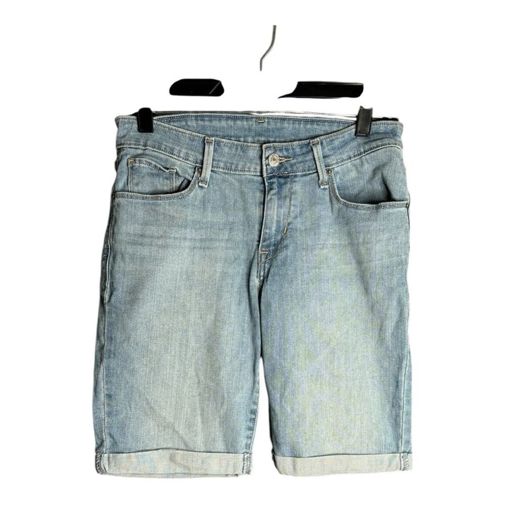 Levi’s Mid Rise Cuffed Bermuda Denim Shorts Size 28